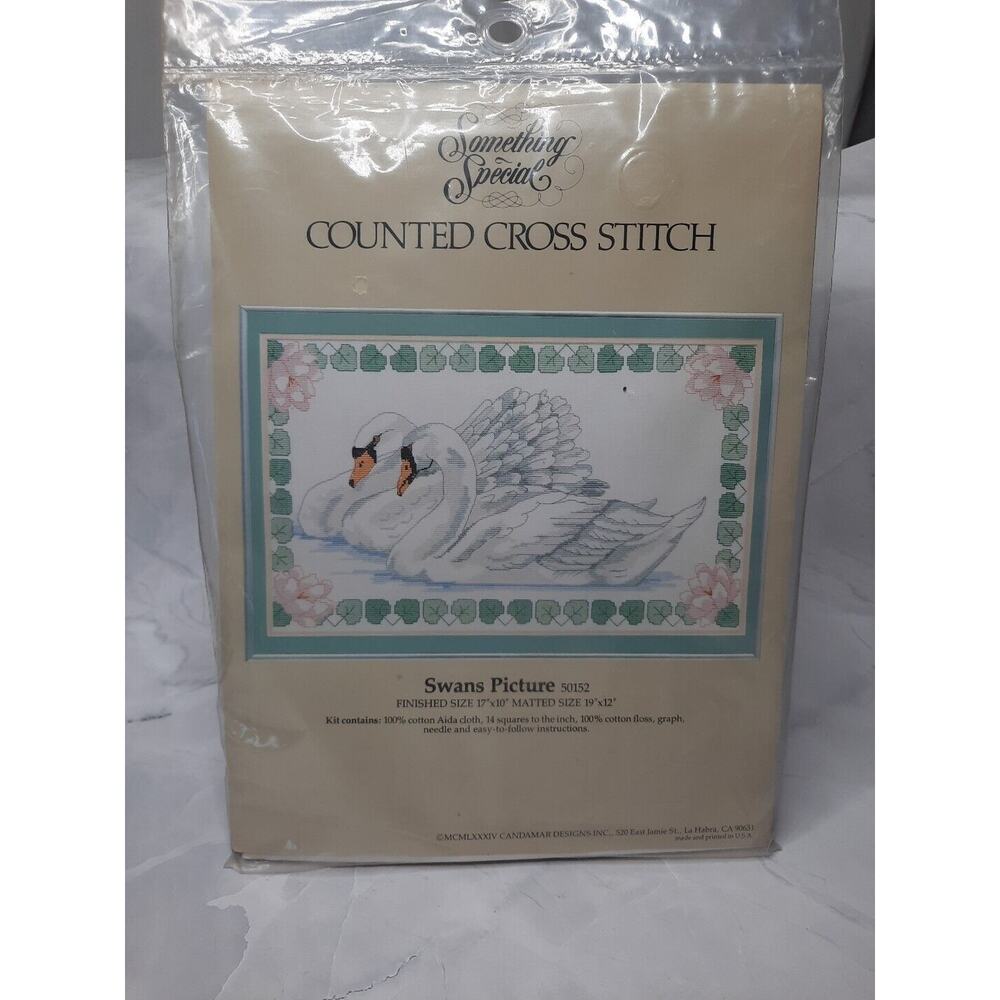 Candamar Something Special Counted Cross Stitch Kit 50152 Swans Picture